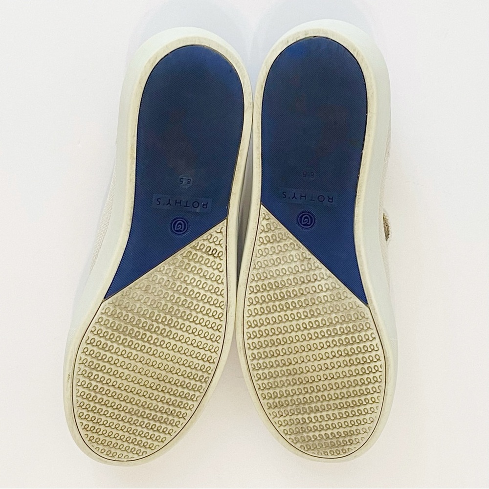 ROTHY’S CREAM TAN SAND THE ORIGINAL SLIP ON KNIT SNEAKER - Picture 8 of 12
